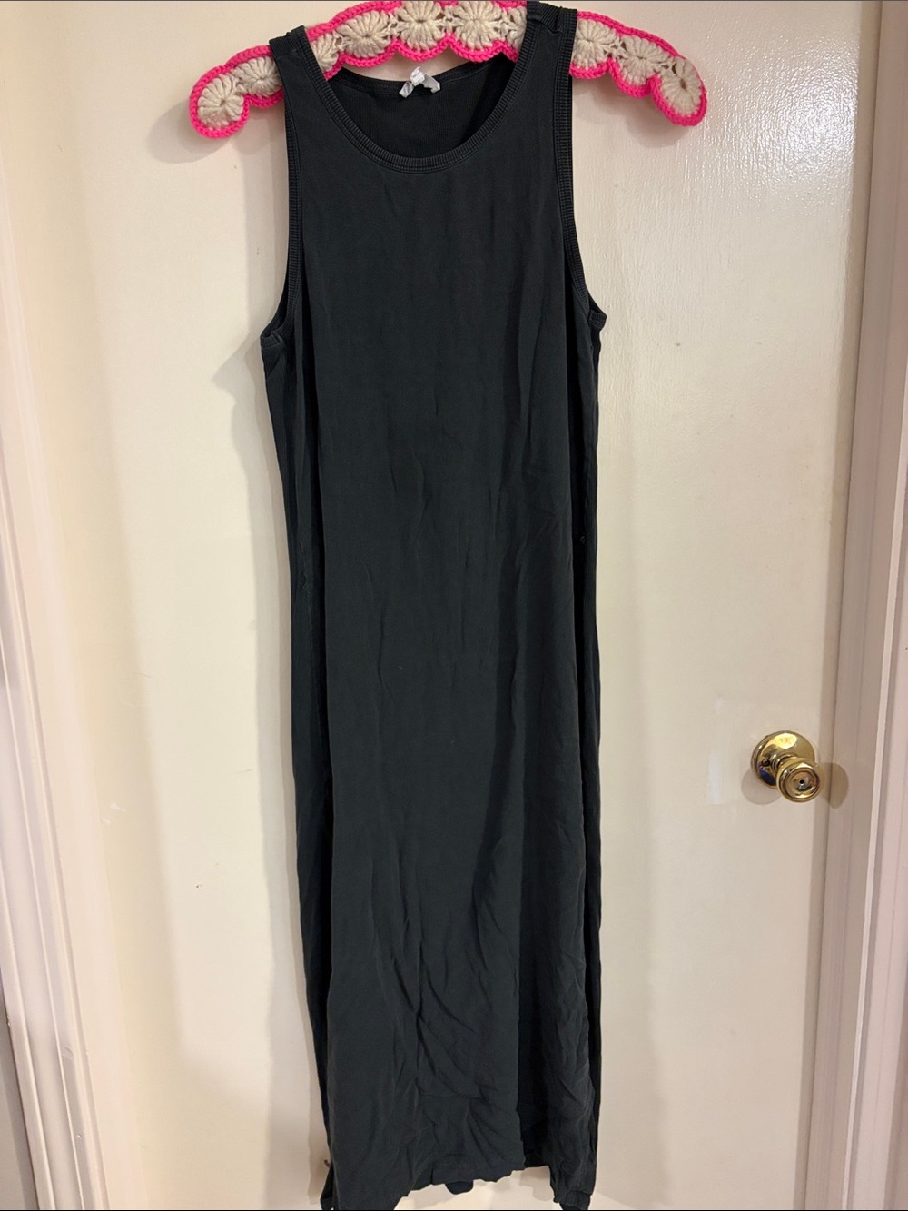 Splendid Black Sleeveless Maxi Tank Dress